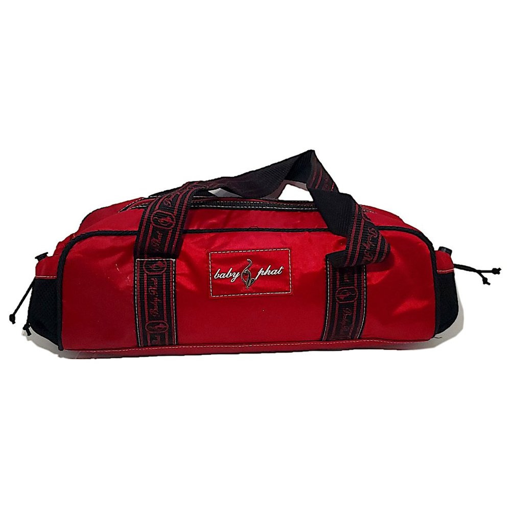 .91 SHOW  Baby Phat Red Black Tube Shape Handbag